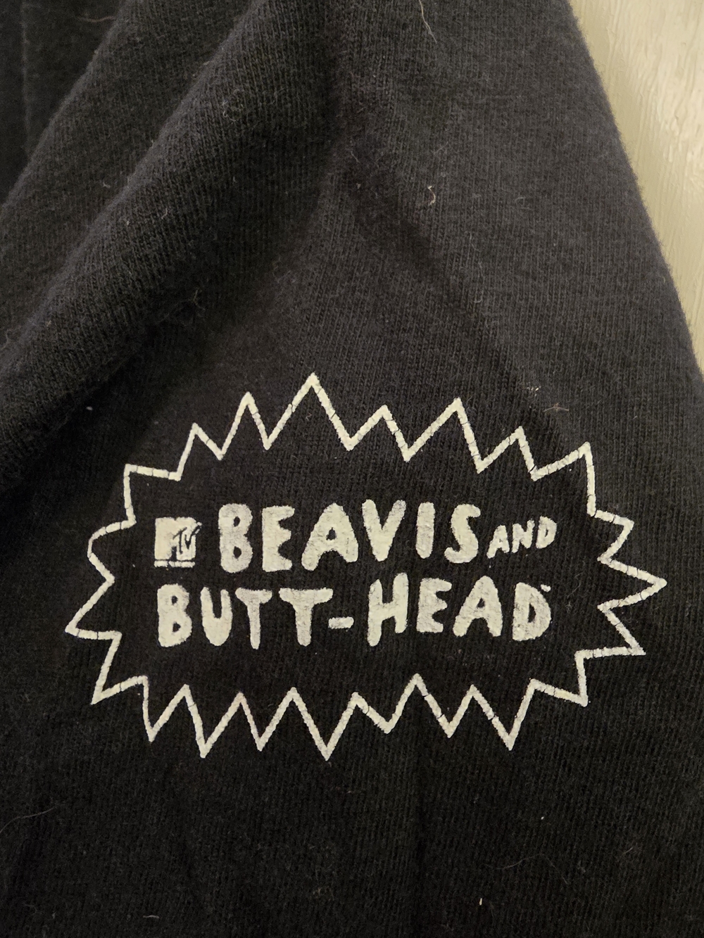 MTV Skeleton Beavis & Butthead Rock On Black Tee - Picture 3 of 5